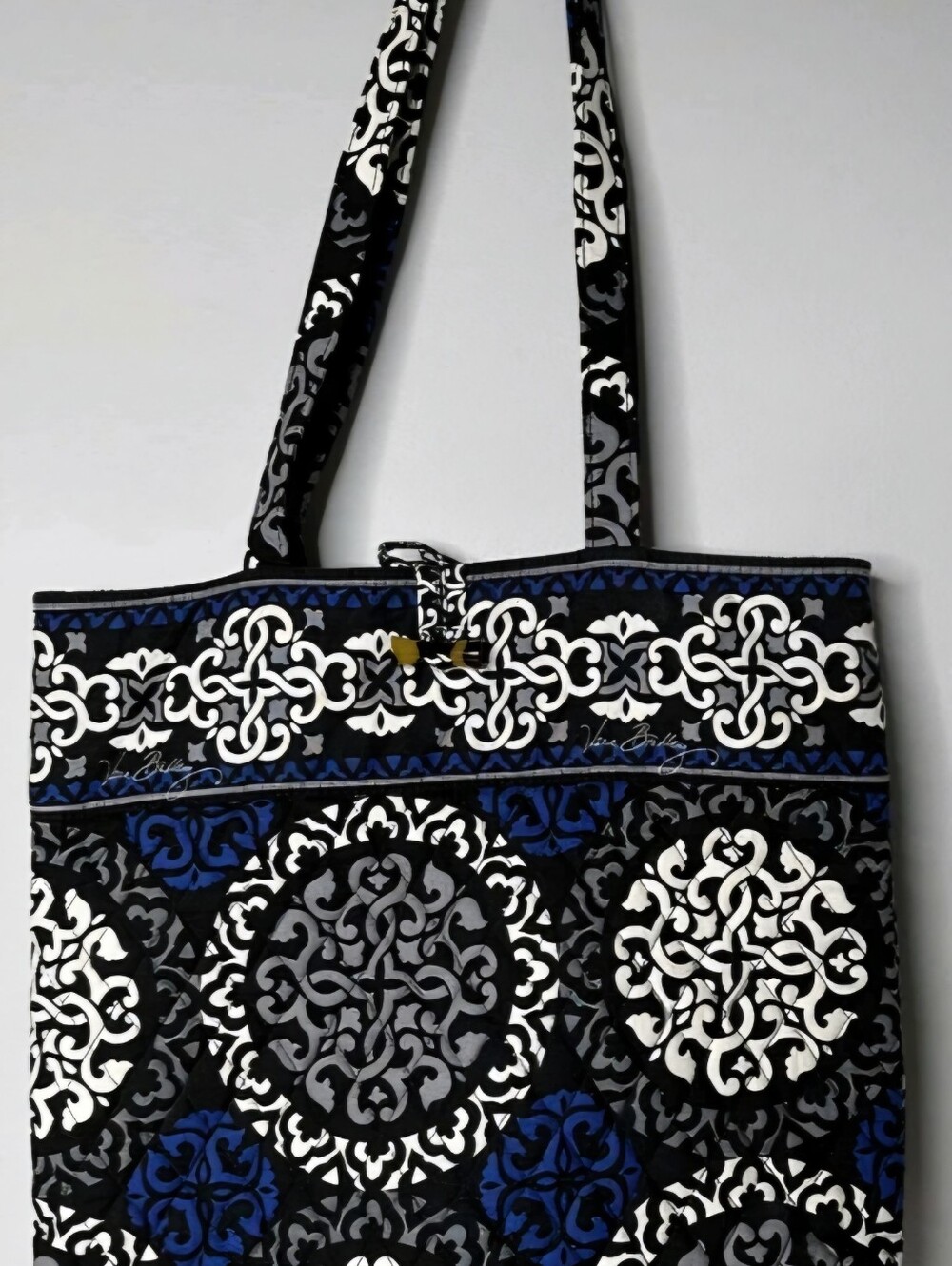 Vera Bradley Quilted Cotton Tote Bag in Night and Day Pattern